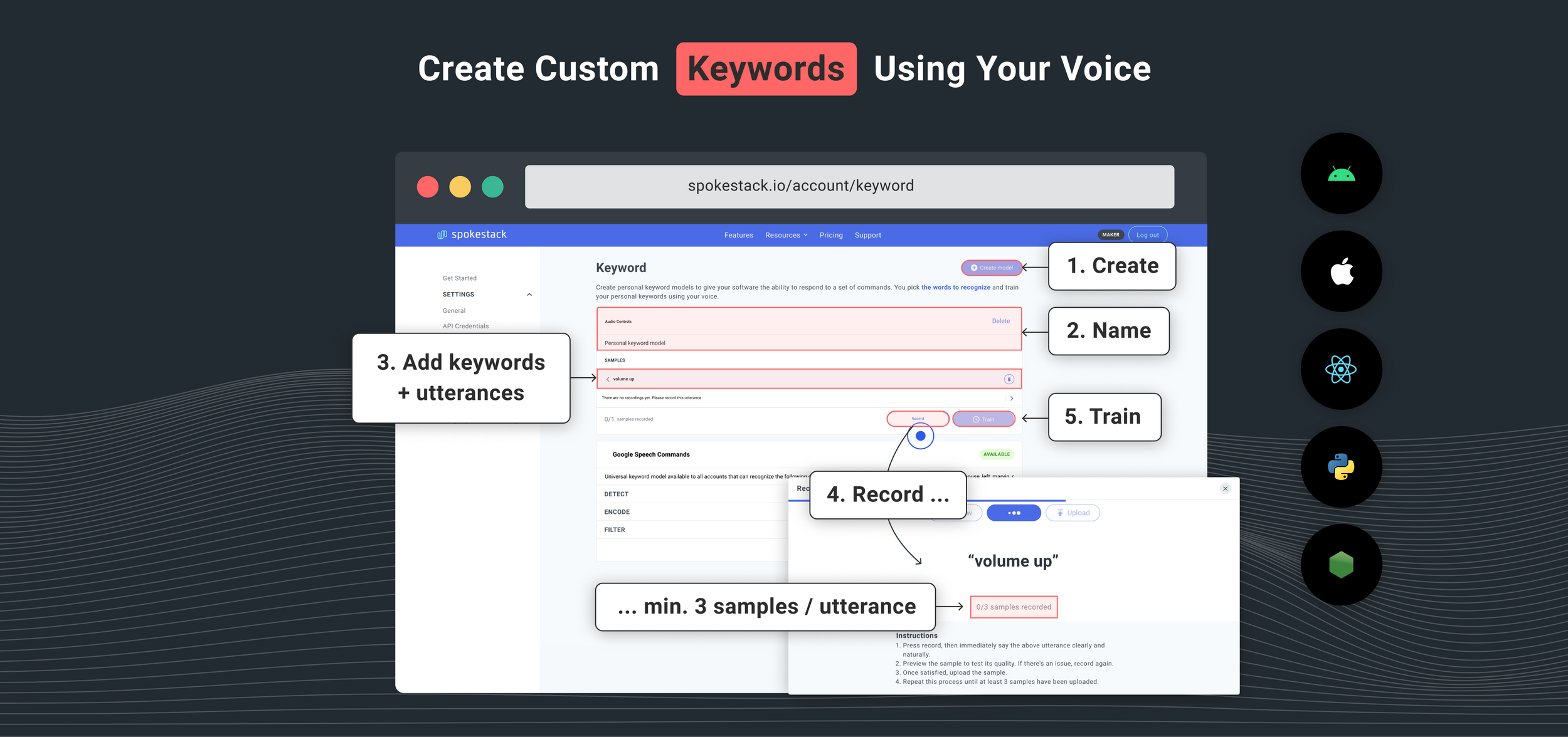 Create a Custom Keyword Model